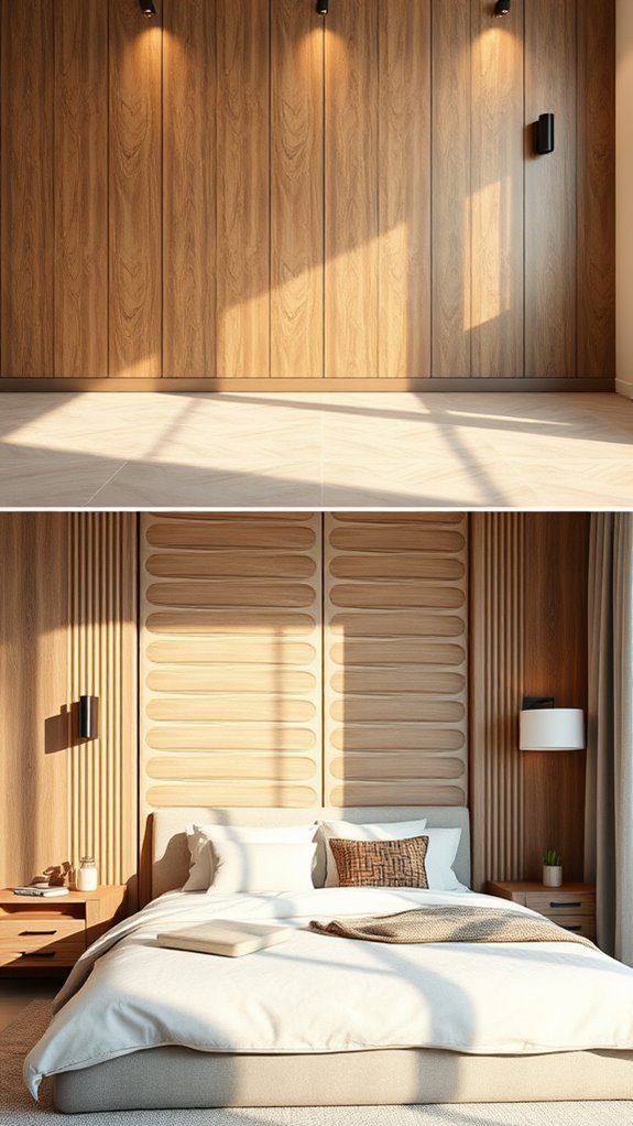 3d wall panels with textured depth