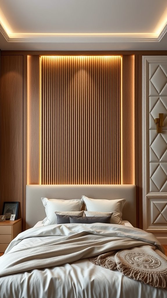 accent wall paneling focal point