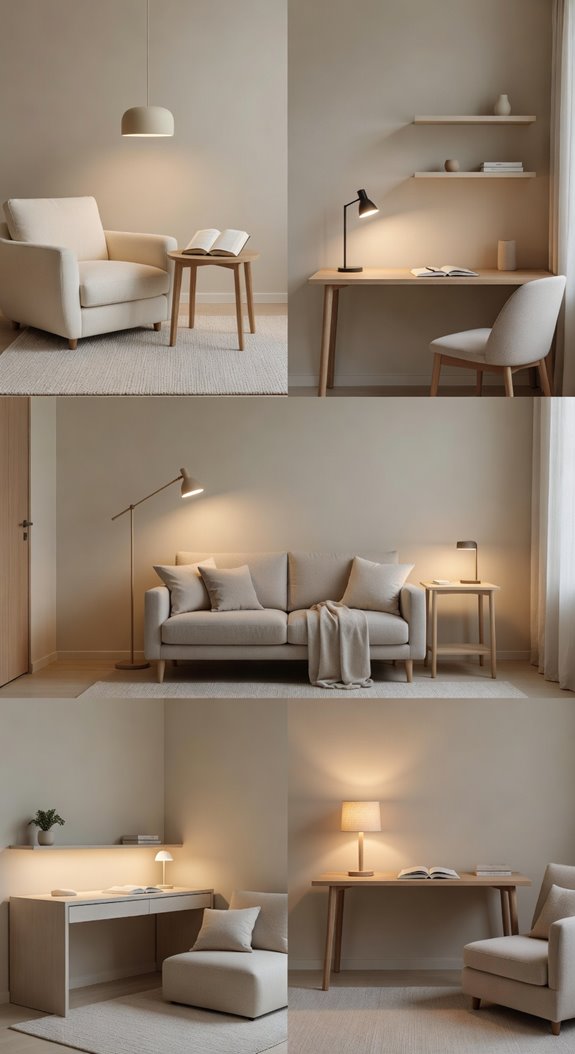 adjustable warm task lighting placement