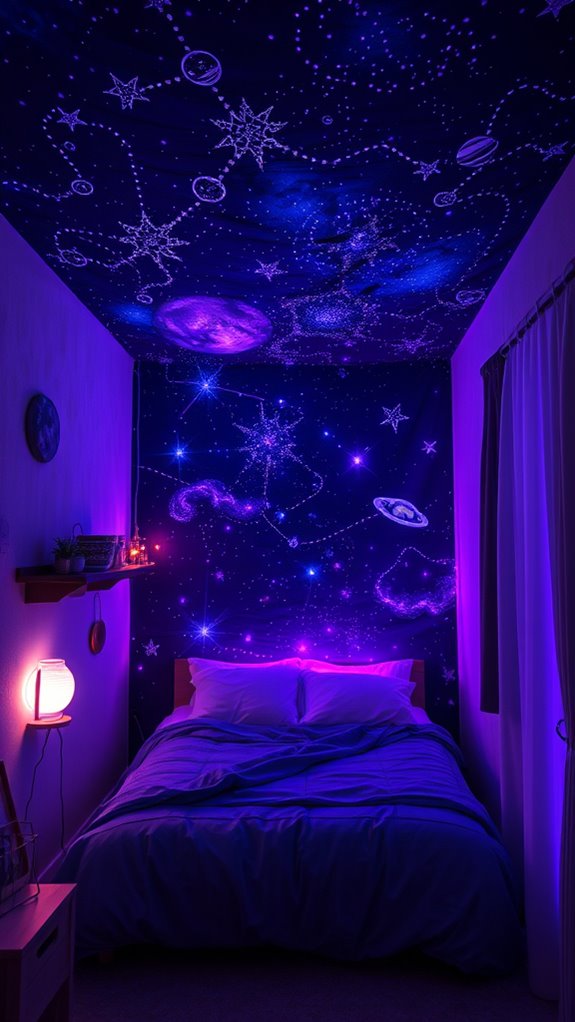 affordable galaxy themed room on a budget