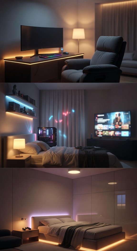 ambient backlighting for relaxing viewing