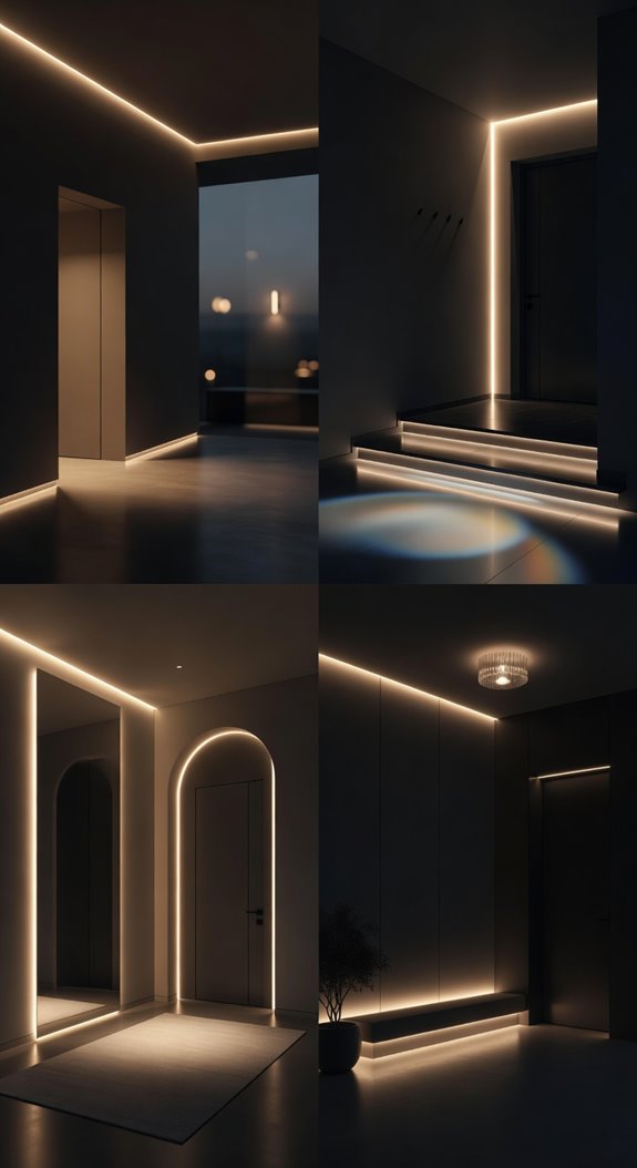 ambient led entryway glow welcomes guests