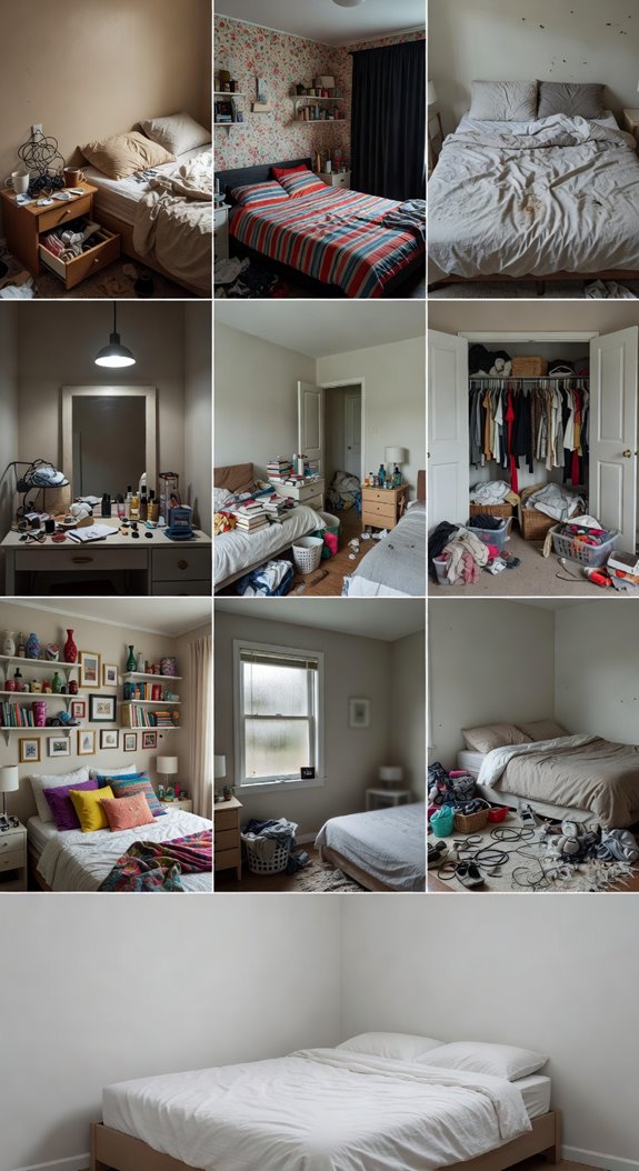 avoid clutter use muted tones