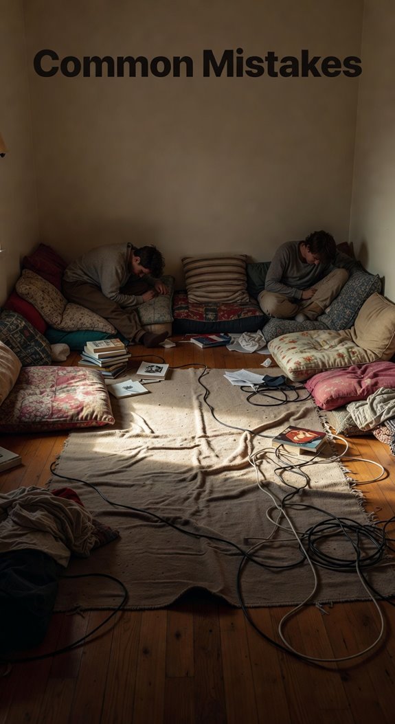 avoid crowded uncomfortable floor seating
