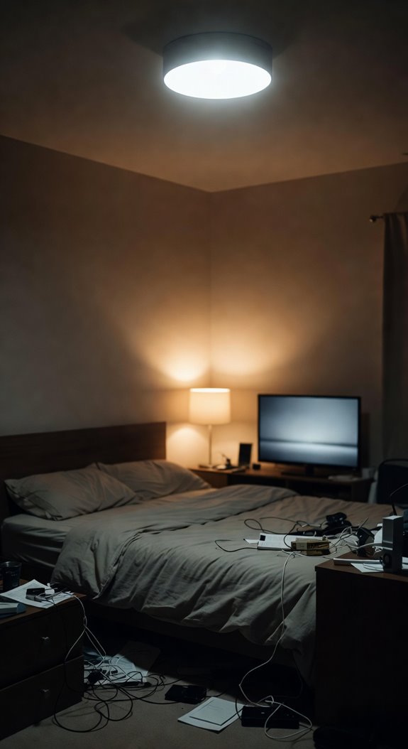 avoid harsh lighting too dark tones