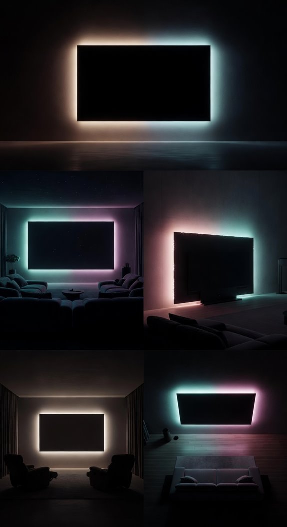 backlit screen with ambient warmth