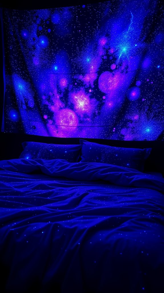 blacklight reactive galaxy textiles shine