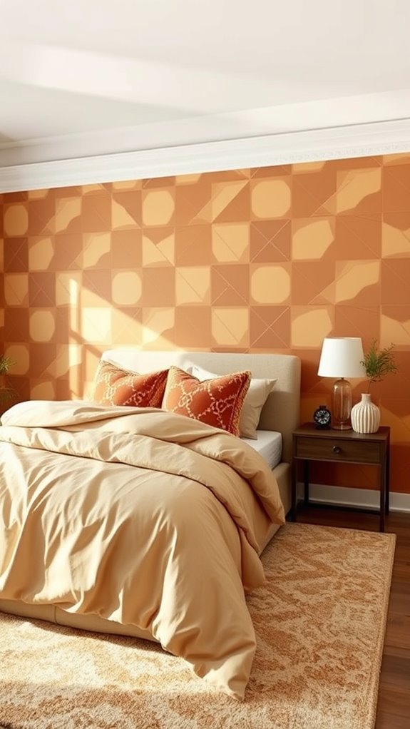 bold botanical accent walls restrained surroundings