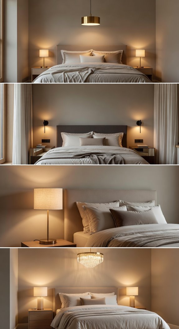 brushed brass matte black lighting