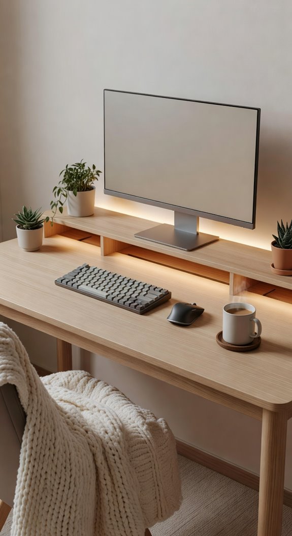 cable free desk with smart routing
