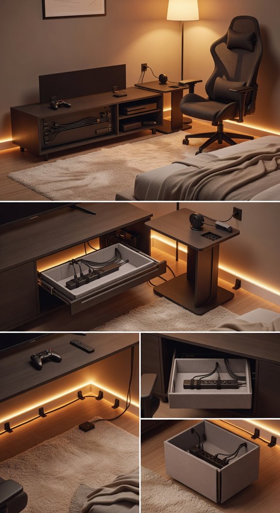 cable management with natural accents
