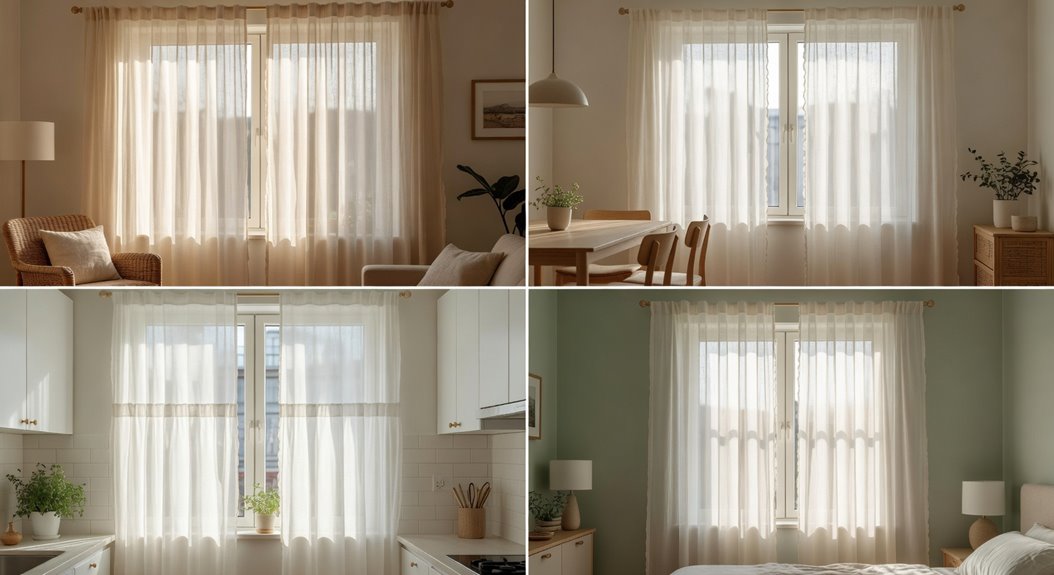 caf style lower half privacy curtains