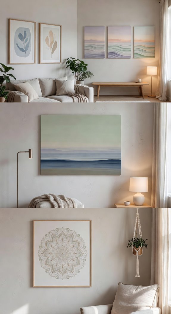 calming art at eye level