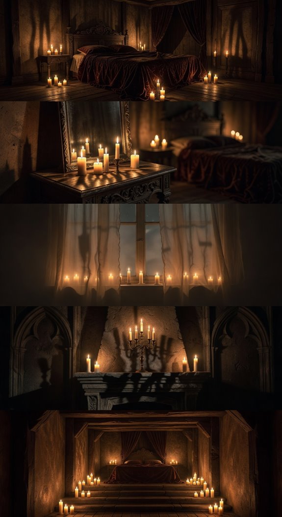 candle shadows varied elevations