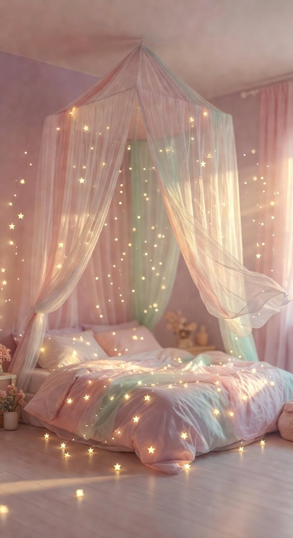 canopy bed adds magic ambiance
