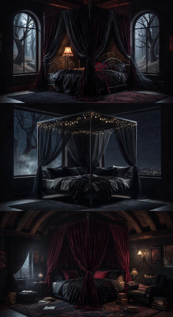 canopy bed fortress drama throne