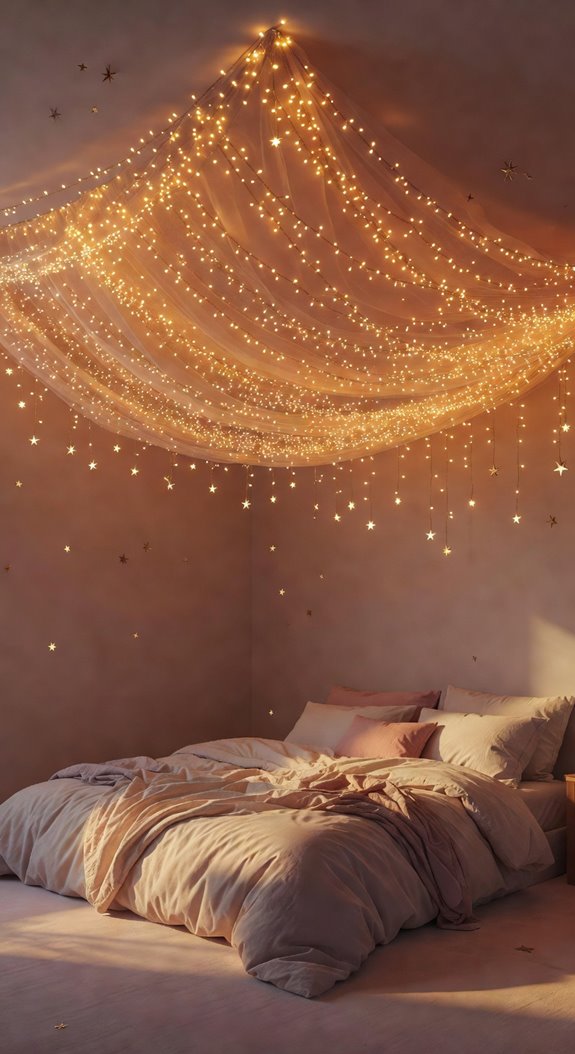 canopy of warm fairy lights