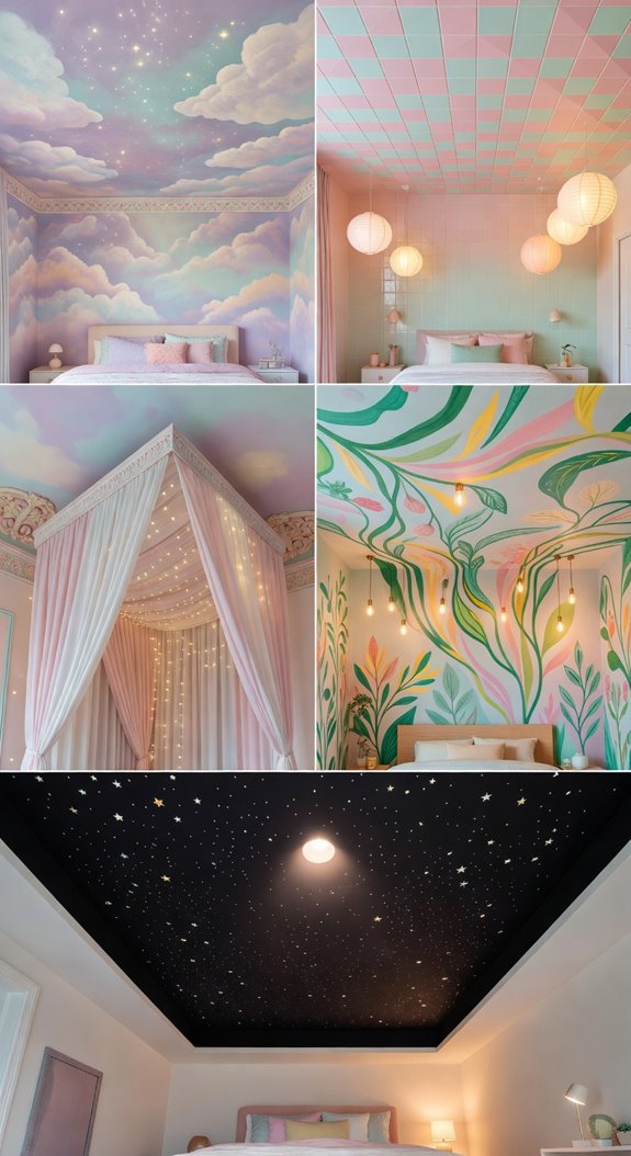 ceiling becomes decorative focal point