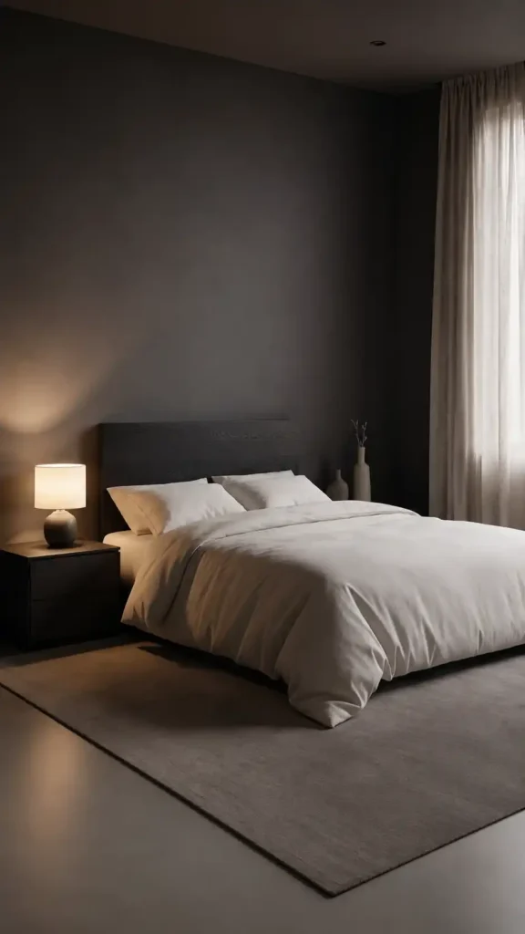 charcoal accent warm white rest
