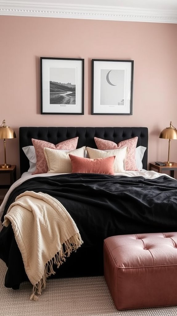 charcoal blush moody romance