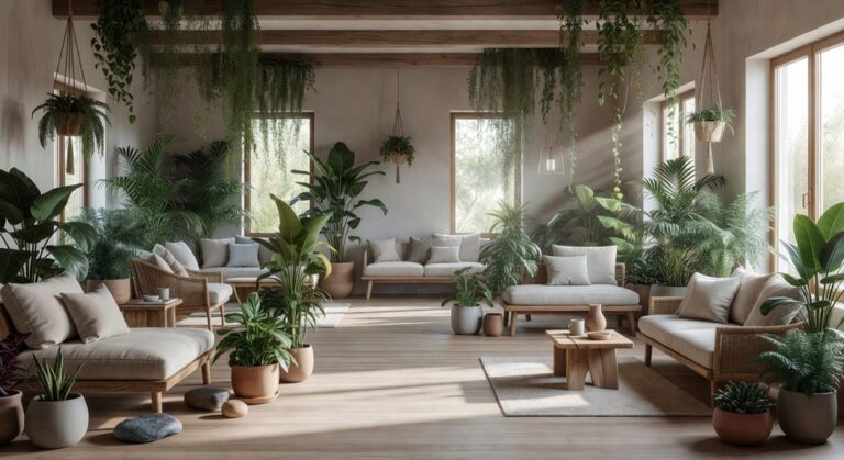 chill rooms with plants