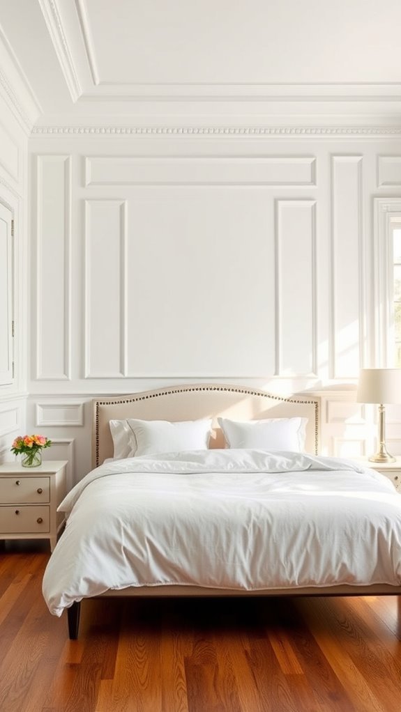 classic wainscoting elevates bedroom depth