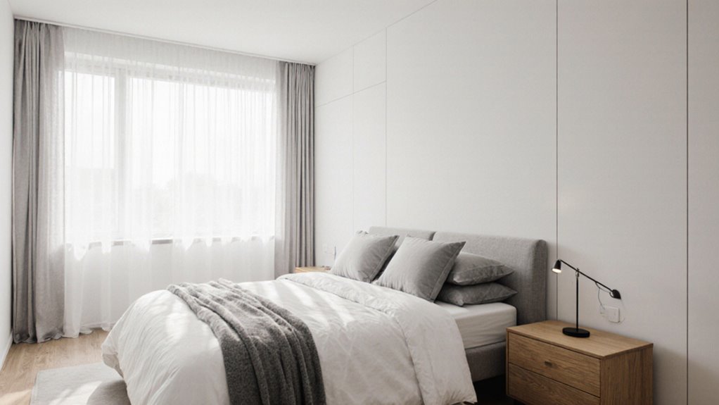 clean space themed bedrooms inspire clutter free serenity