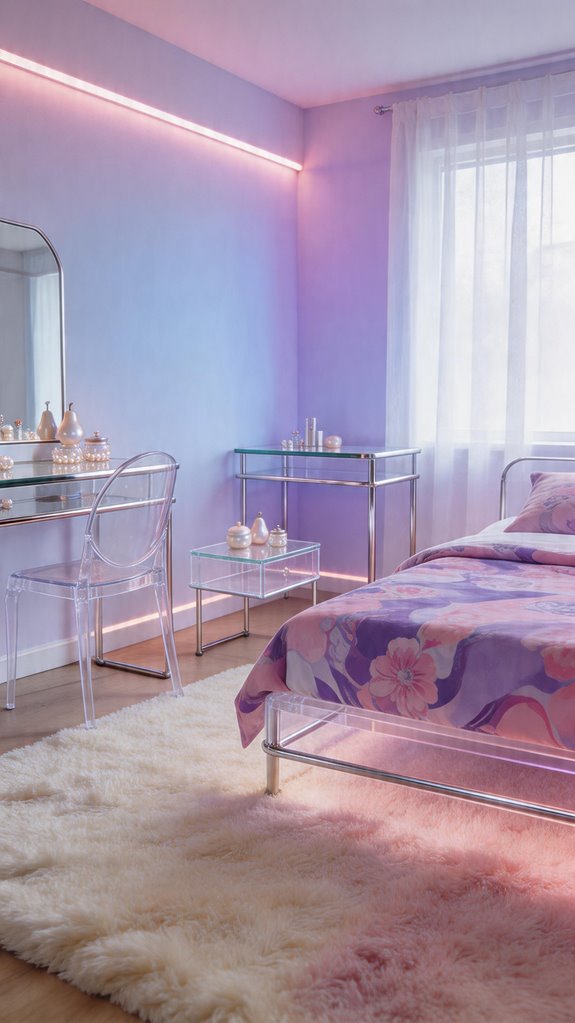clear lucite furniture maintains visual openness