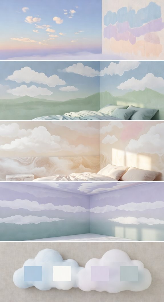 cloud inspired soft layered palette