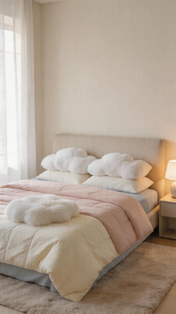 cloud like korean bedding with lofted duvets