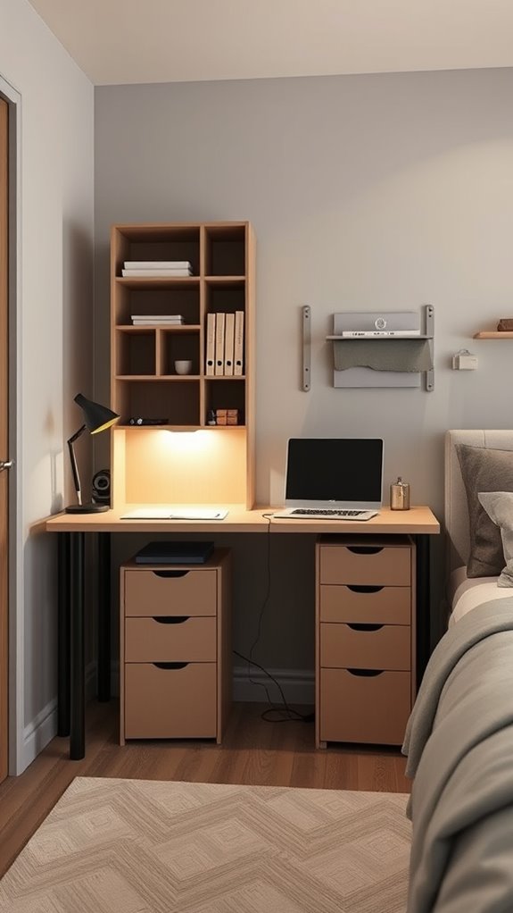 compact corner office storage system