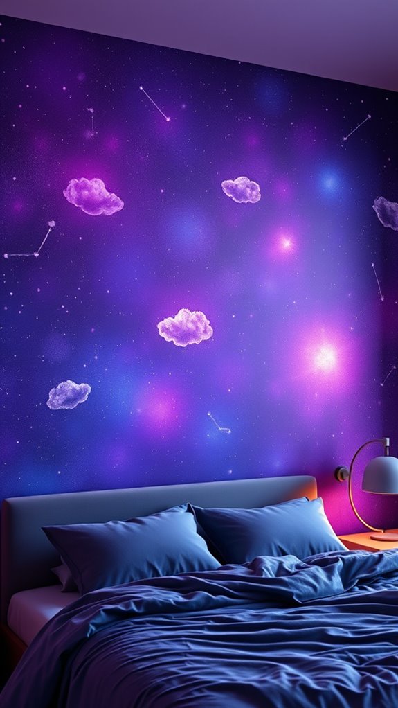 constellation decals glowingly illuminate surroundings