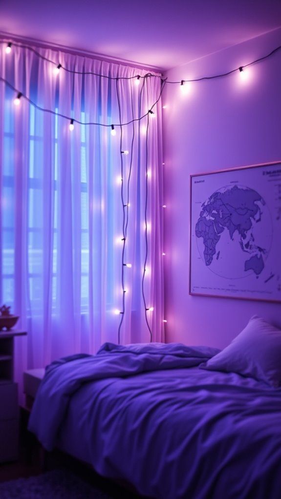 constellation lit moody celestial bedroom