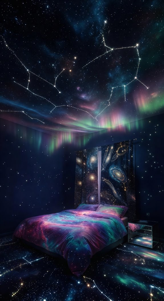 cosmic bedroom with glow stars