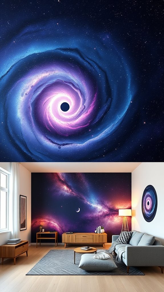 cosmic mural with depth