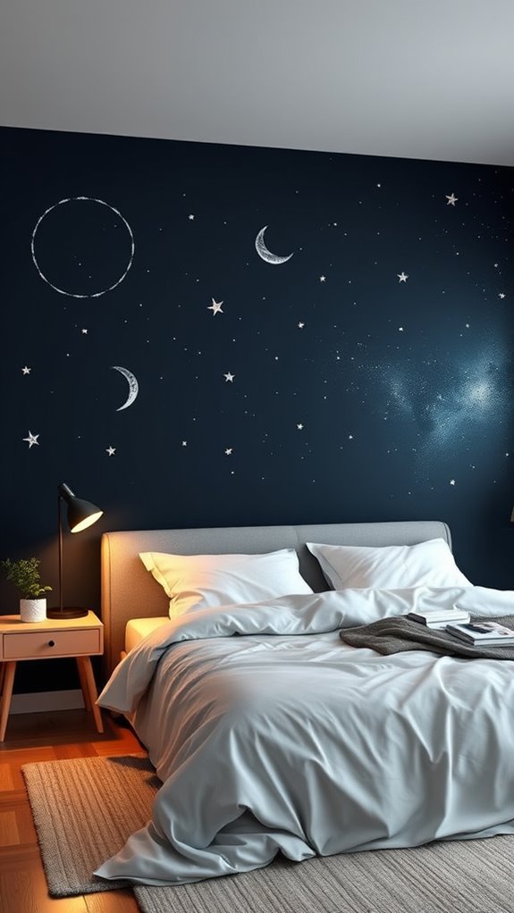 cosmic navy bedroom glow