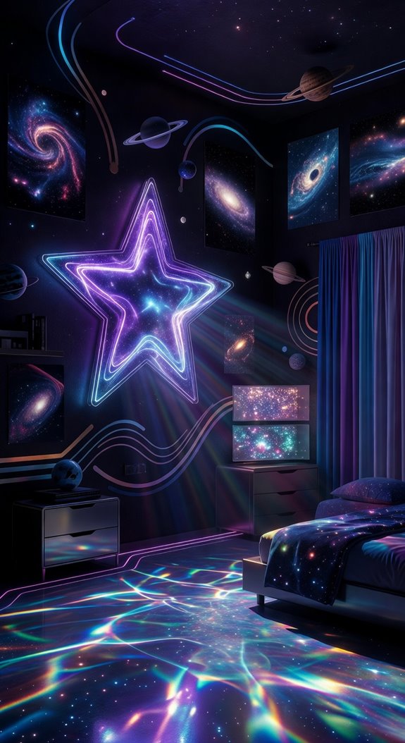 cosmic neon sign focal point