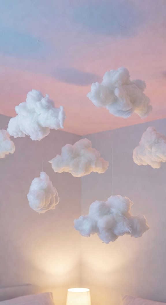 cotton batting clouds overhead