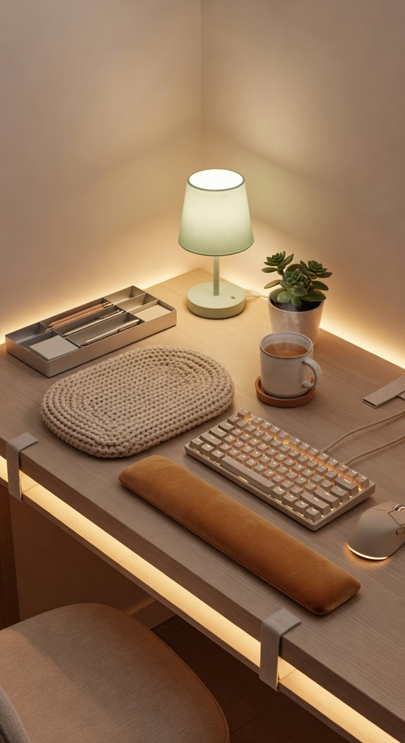 cozy gaming desk accessories unify