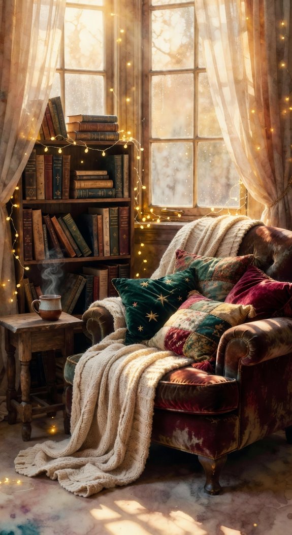 cozy window side reading alcove