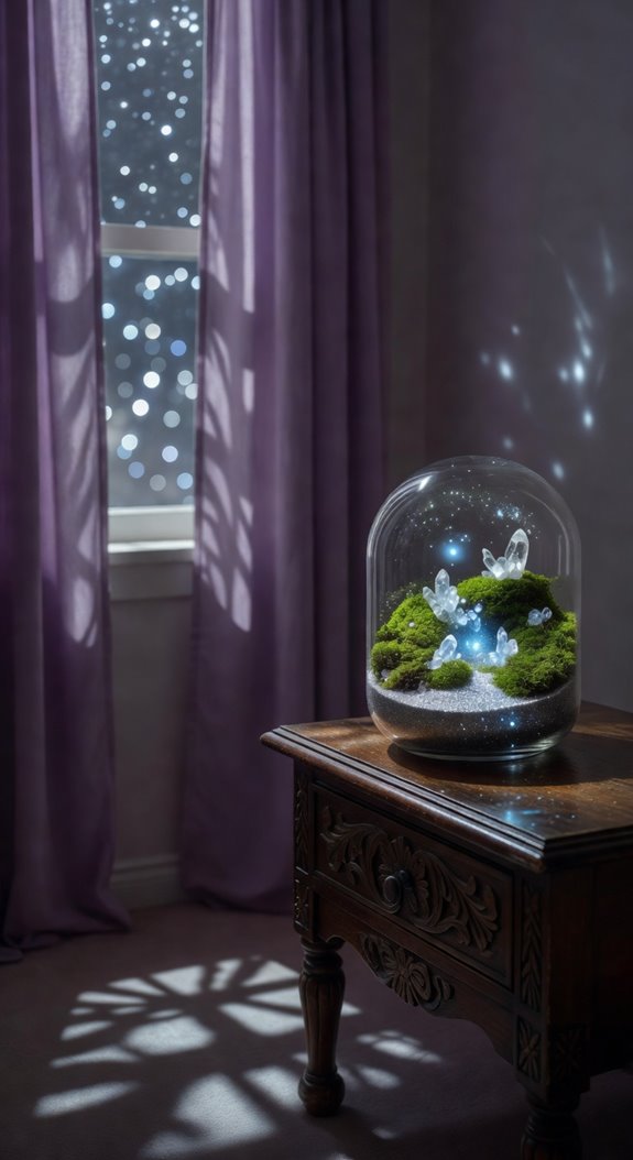crystal terrarium grounding luminous decor