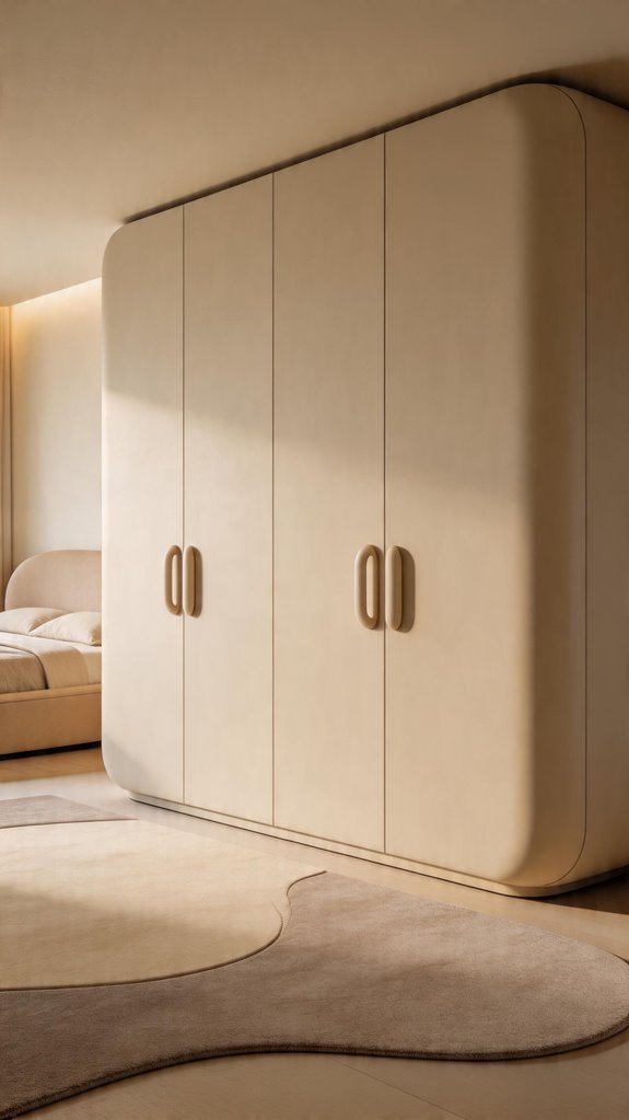 curved calming bedroom silhouettes