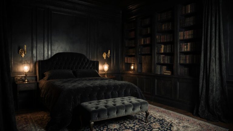 dark cozy bedrooms secret library feel