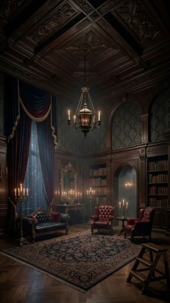 dark jewel tones create victorian mood