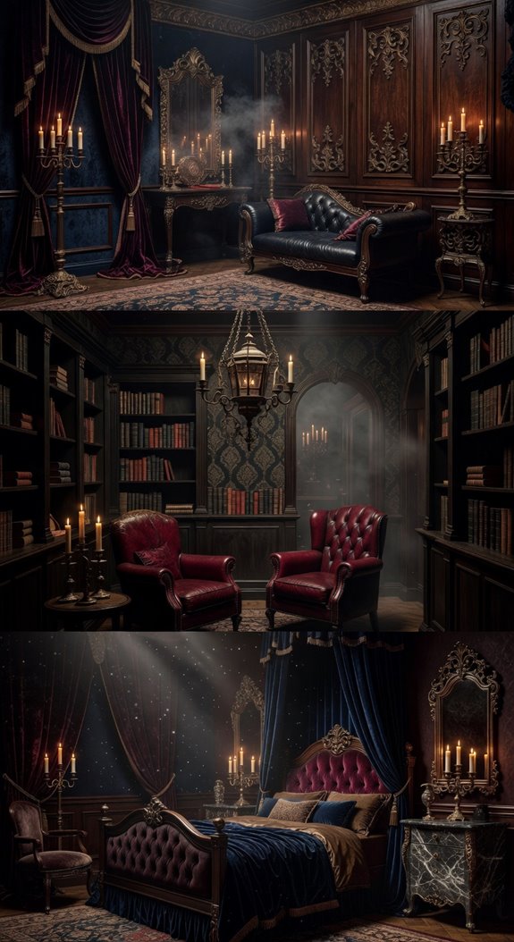 dark jewel tones create victorian mood