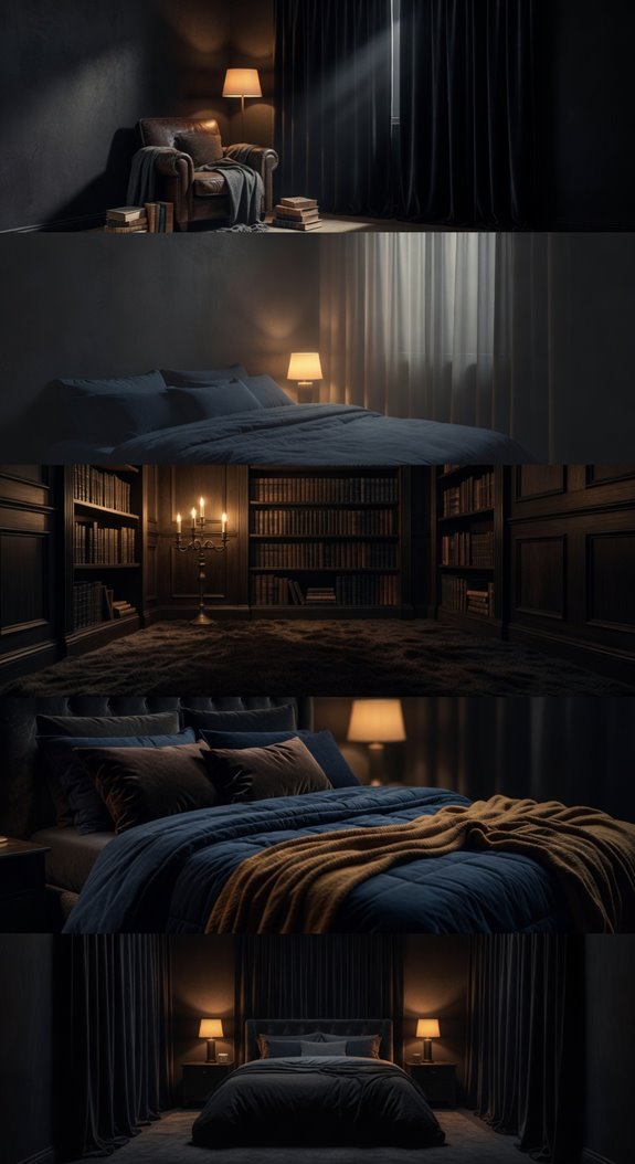 dark moody bedroom sanctuary vibe