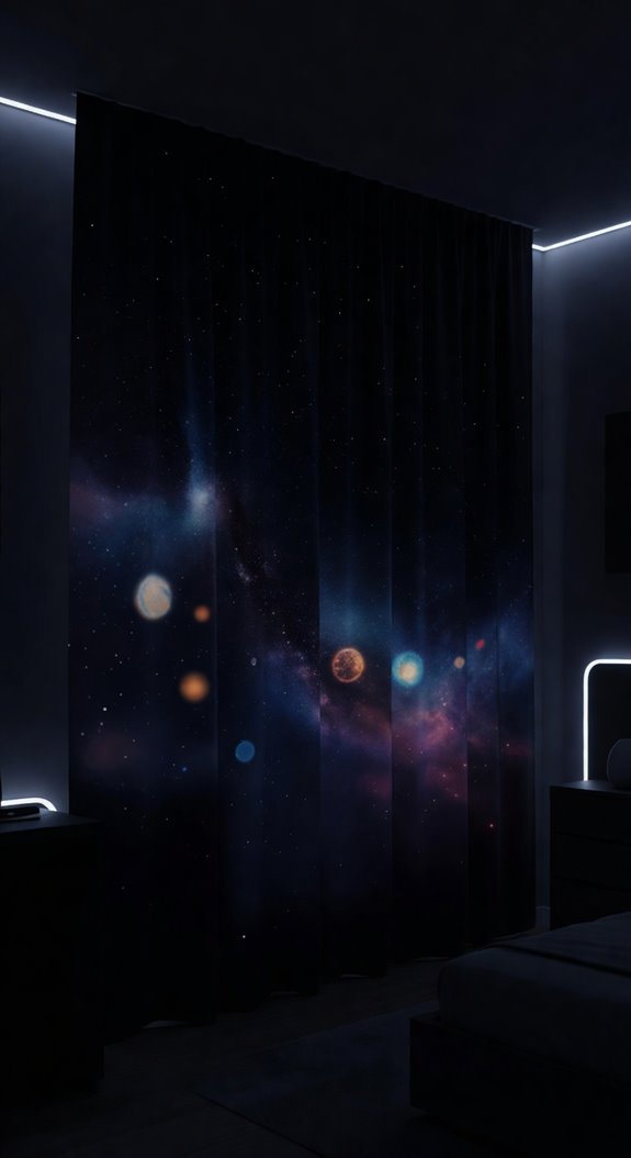 dark navy velvet curtains block light