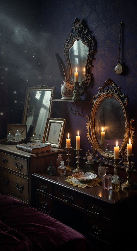 dark ornate candlelit vignette