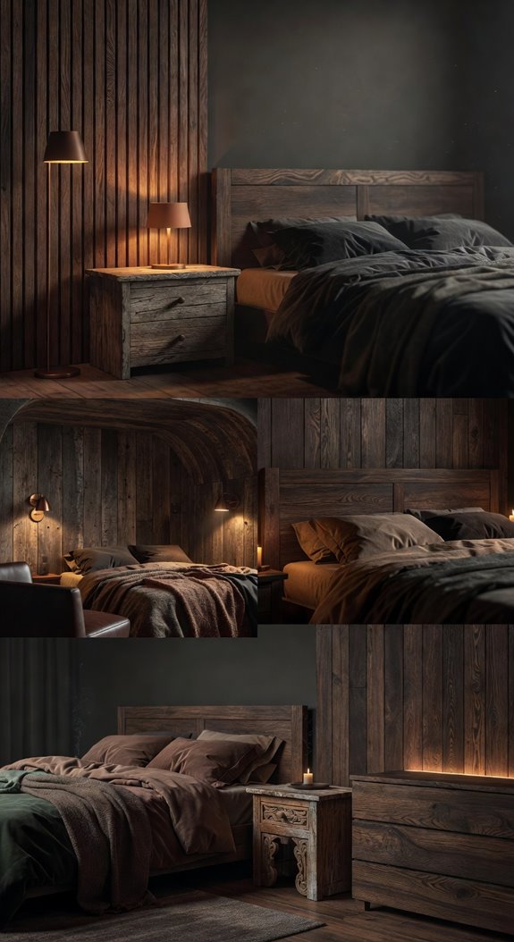 dark stained wood moody warmth