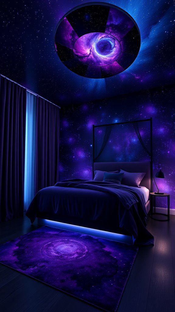 deep blues purples cosmic blacks